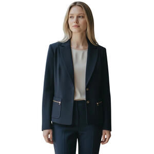 VTG Cache' Navy Blue Blazer  Rayon/Spandex /Stretch Size  8 #1143